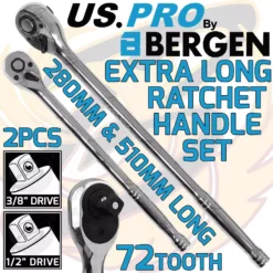 US PRO By BERGEN US.PRO By BERGEN 1/2"Dr 3/8"Dr 72T Tooth EXTRA LONG Ratchet Handle 510mm 280mm Long Wrench