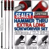 SEALEY 3 Piece Extra Long Magnetic Hammer Thru Screwdriver Set SL8 SL10 PZ2