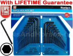 BLUESPOT 30 Piece ALLEN KEY Set Long Arm Hex Keys