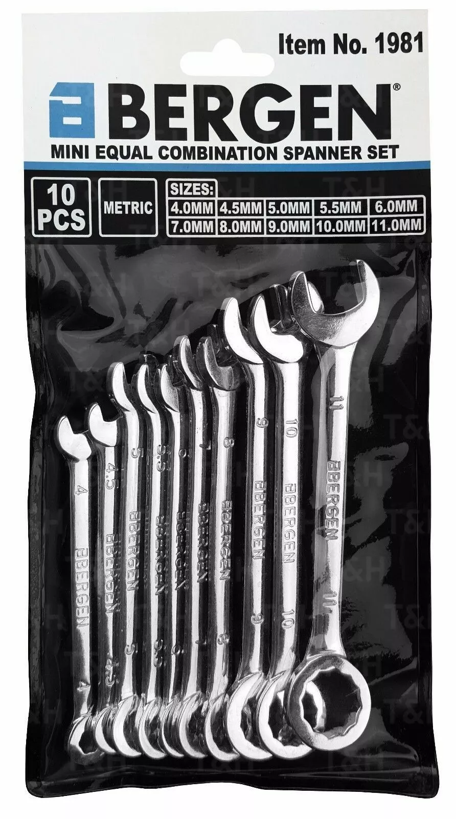 US PRO By BERGEN 10 Piece MINI EQUAL Combination Spanner Set 4mm - 11mm 6 US PRO By BERGEN 10 Piece MINI EQUAL Combination Spanner Set 4mm - 11mm - Image 6