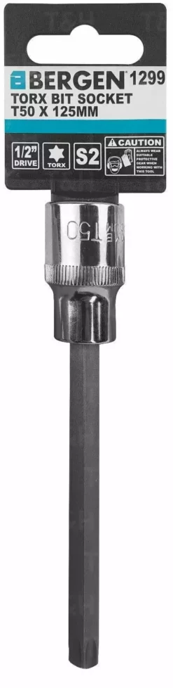 US PRO By BERGEN BERGEN T50 Torx Socket T50 1/2" Drive 125mm Long Torx Key Single Socket Star Key -SOCKET SETS & EXTENSION BARS Sales 3aed8fad 8b39 43e4 bddb eb57838acb65