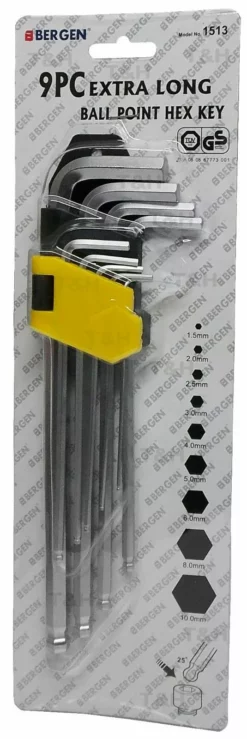 US PRO By BERGEN Extra Long Ball Ended Hex Key Set Long Reach Ball End Allen Keys Tool Set -SOCKET SETS & EXTENSION BARS Sales 424fcabb a821 4778 ab6d fc09d018cfa2