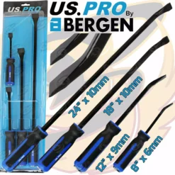 US PRO By BERGEN US PRO 4PC Heavy Duty Pry Bar Set Jemmy 200mm 300mm 450mm 600mm Crow Bar Jimmy