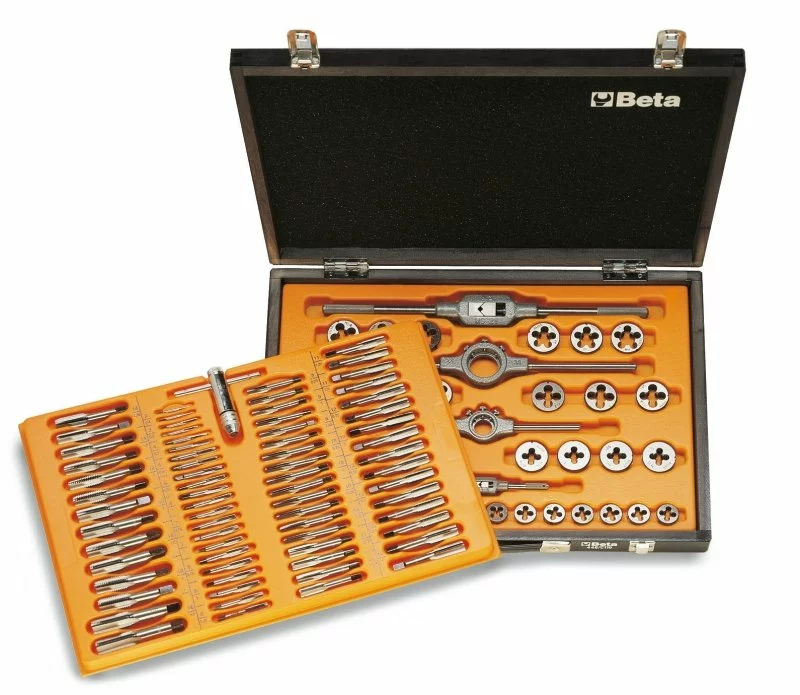 Beta Tools Beta 446/C110 Assortment Of Chrome-Steel Metric Taps & Dies 1 Beta Tools Beta 446/C110 Assortment Of Chrome-Steel Metric Taps & Dies