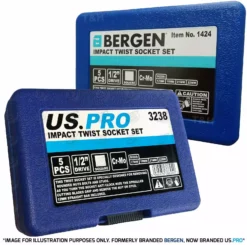 US PRO By BERGEN BERGEN Locking Wheel Nut Remover Set Stud Bolt Nut Impact Twist Socket Extractor -SOCKET SETS & EXTENSION BARS Sales 4826990a ecc2 4037 aa25 439ea657d0ca