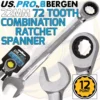 US PRO By BERGEN US.PRO By BERGEN 22mm Ratchet Spanner 72 Tooth Ratchet Combi Spanner Open & Ring End Wrenc