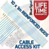 BlueSpot Cable Access Kit 1m X 10 Puller Electricians Push Pull Rods Wire Reinforced Rods