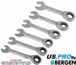 US PRO By BERGEN BERGEN Stubby Combi Ratchet Spanner 12pc Combination Wrench Tool Set 8-19mm -SOCKET SETS & EXTENSION BARS Sales 4b6ca739 545c 4668 972c 50c97a07d223