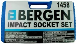 US PRO By BERGEN BERGEN DEEP SHALLOW IMPACT SOCKETS AF/SAE MM & ADAPTOR 37pc 6pt HEX 3/8" 1/2" DR -SOCKET SETS & EXTENSION BARS Sales 4c85ec50 f615 4ffb 9619 45e85a93efda