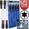 BLUESPOT Magnetic Torx Extra Long TORX Screwdriver Set Star Set T15 T20 T25 T30Torx Drive