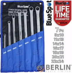 BLUESPOT 7 Piece EXTRA LONG AVIATION Double Ring Spanner Set -SOCKET SETS & EXTENSION BARS Sales 5235b51a 3ddd 4cec bd93 d99324f34779