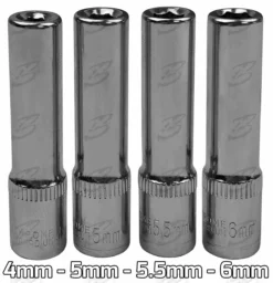 US PRO By BERGEN BERGEN Sockets & DEEP Socket Set 1/4" Drive Tool Set With Ratchet Torx Hex UJ PZ -SOCKET SETS & EXTENSION BARS Sales 52a04767 500b 4fa1 8be3 e663e7f8a3fd