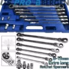 US PRO By BERGEN 10 Piece EXTRA LONG Double Flexi Rathctet Spanner Set 8mm - 19mm