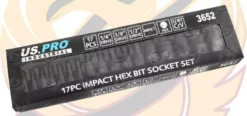 US PRO By BERGEN US PRO INDUSTRIAL Impact Hex Bit Socket Set 1/4" 3/8" 1/2" Drive 17pcs Sockets -SOCKET SETS & EXTENSION BARS Sales 56b711f3 f17a 42fa b7f1 cad1d6051b80