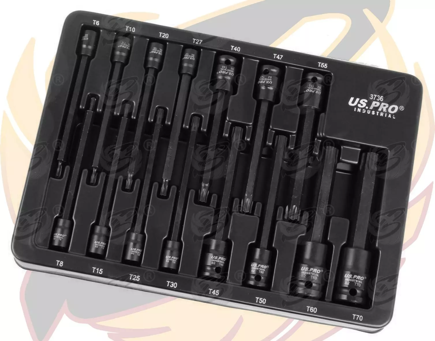 US PRO By BERGEN US.PRO INDUSTRIAL Extra Long Impact Torx Bit Socket Set 1/4" 3/8" 1/2" Dr 15 PCS 3 US PRO By BERGEN US.PRO INDUSTRIAL Extra Long Impact Torx Bit Socket Set 1/4" 3/8" 1/2" Dr 15 PCS - Image 3
