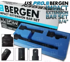 US PRO By BERGEN 3/4" Drive IMPACT Extension Bar Set 100mm - 250mm