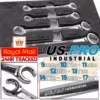 US PRO By BERGEN US.PRO INDUSTRIAL Flare Nut Spanner Set 4pc Brake Pipe Gas Fuel Wrench 9mm-15mm