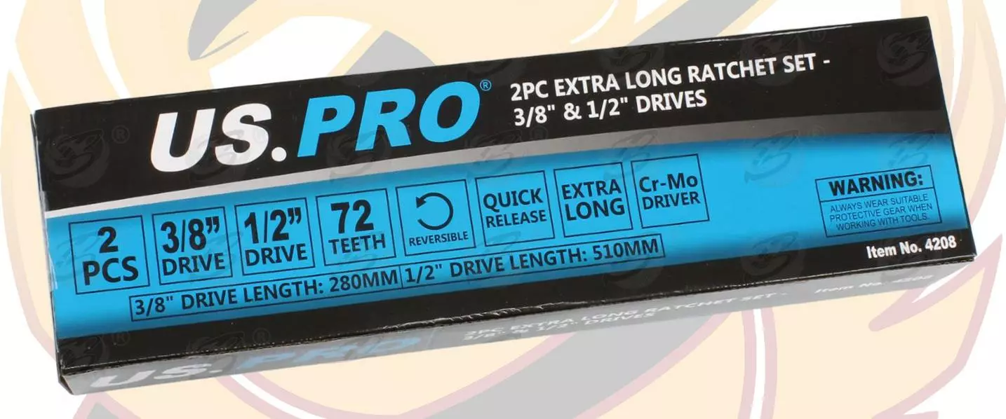 US PRO By BERGEN US.PRO By BERGEN 1/2"Dr 3/8"Dr 72T Tooth EXTRA LONG Ratchet Handle 510mm 280mm Long Wrench 6 US PRO By BERGEN US.PRO By BERGEN 1/2"Dr 3/8"Dr 72T Tooth EXTRA LONG Ratchet Handle 510mm 280mm Long Wrench - Image 6