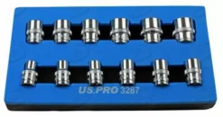 US PRO By BERGEN BERGEN 12 Point Socket Set 3/8" Drive Double Hex Shallow Sockets Set 12pc Tools -SOCKET SETS & EXTENSION BARS Sales 65086d83 3dd6 4789 9644 19187d286c4a