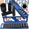 US PRO By BERGEN BERGEN Thin Wall DEEP IMPACT Sockets Set 1/2" Drive Long Reach Impact Sockets 6P