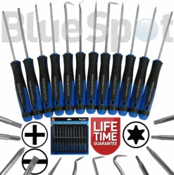 BLUESPOT Mini Hook & Pick Set + Precision Torx Phillips Slotted Screwdrivers T6 T7 T8 T10
