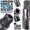 US PRO By BERGEN BERGEN T70 Tamperproof Torx Socket 1/2" Drive 55mm Long Security Star Torx Key