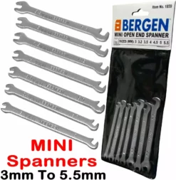 US PRO By BERGEN 7 Piece OPEN END Spanner Ser 3mm - 5.5mm