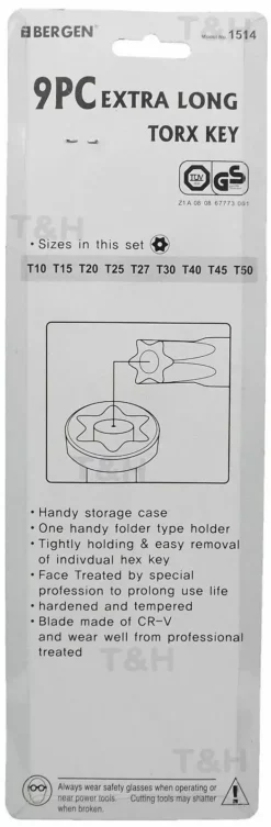 US PRO By BERGEN Extra Long Reach Torx Keys Security Torx-Wrenches Tamper Proof Star Keys -SOCKET SETS & EXTENSION BARS Sales 6b970cfc b9a2 4cd2 8996 7d1e505fab67