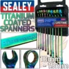 SEALEY 10 Piece TITANIUM COATED Combination Spanner Set 8mm - 19mm