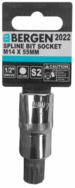 US PRO By BERGEN BERGEN Spline Socket M14mm 1/2" Drive 55mm 14mm Spline Key Single Socket -SOCKET SETS & EXTENSION BARS Sales 70579b1c 01f7 46a0 876b b765acde387a