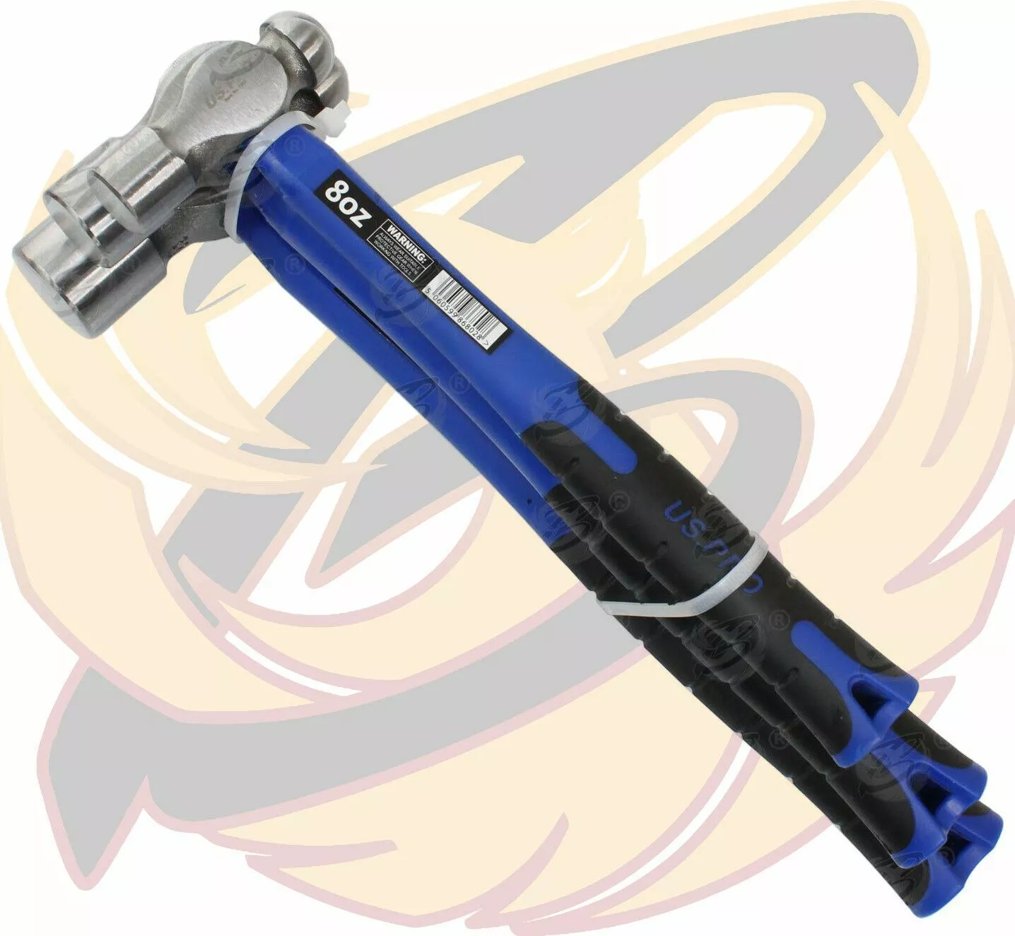 US PRO By BERGEN US.PRO By BERGEN Ball Pein Hammer Set 3pc Ball PEEN Machinist's TPR Hammers 8oz 16oz 32oz 4 US PRO By BERGEN US.PRO By BERGEN Ball Pein Hammer Set 3pc Ball PEEN Machinist's TPR Hammers 8oz 16oz 32oz - Image 4