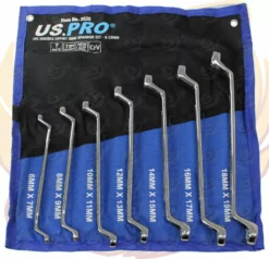 US PRO By BERGEN US.PRO By BERGEN Offset Double Ring Spanners 12 Point Swan Neck Double Box Wrench 7pc Tool -SOCKET SETS & EXTENSION BARS Sales 768ca919 72db 4aaa 9561 1914a0facc17