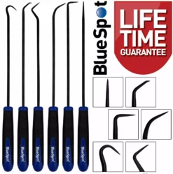 BLUESPOT Long Reach Pick And Hook Tool Set O Ring Seal Hose Removal Puller Set 6pc HD Set