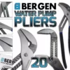 US PRO By BERGEN 20" HEAVY DUTY Water Pump Pliers Adjustable Groove Joint Wide Opening
