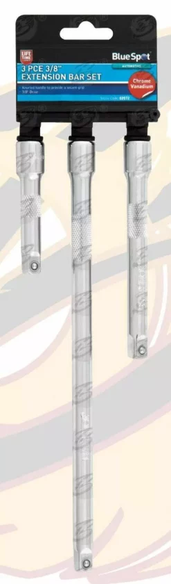 BlueSpot Deep Socket Set 3/8" Drive 6mm - 19mm 100 Tooth Ratchet & Extensions Long Reach -SOCKET SETS & EXTENSION BARS Sales 7d9e37c8 7cfe 4c03 84d4 9a6ed29801b6