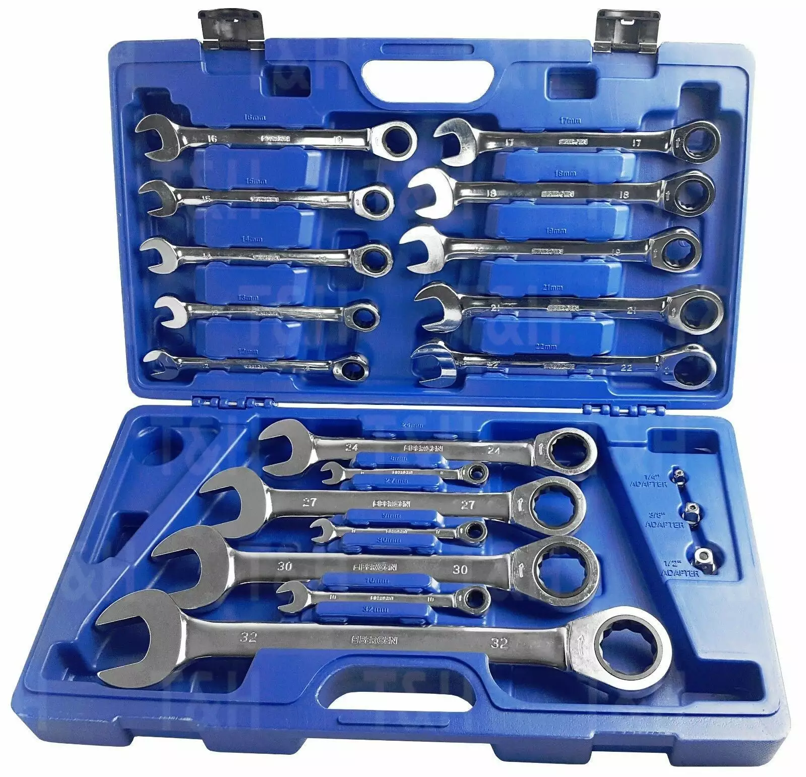 US PRO By BERGEN 20 Piece Combination Ratchet Spanner Set 8mm - 32mm 2 US PRO By BERGEN 20 Piece Combination Ratchet Spanner Set 8mm - 32mm - Image 2