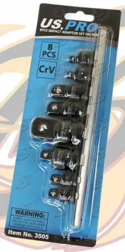 US PRO By BERGEN US.PRO By BERGEN 8pc IMPACT Socket Adaptor Set Step Up / Down Adapters Reducers 1/4"- 3/4" -SOCKET SETS & EXTENSION BARS Sales 7dfa34a4 28de 4985 8f77 a9e935796bbb