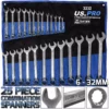 US PRO By BERGEN 25 Piece Combination Spanner Set 6mm - 32mm