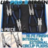 US PRO By BERGEN US.PRO By BERGEN 4 PC 9" Circlip Pliers NI-FE Internal External Bent Nose Straight Tip