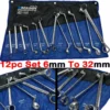 US PRO By BERGEN 12 Piece 12 Point OFFSET DOUBLE RING Spanner Set 6mm - 32mm