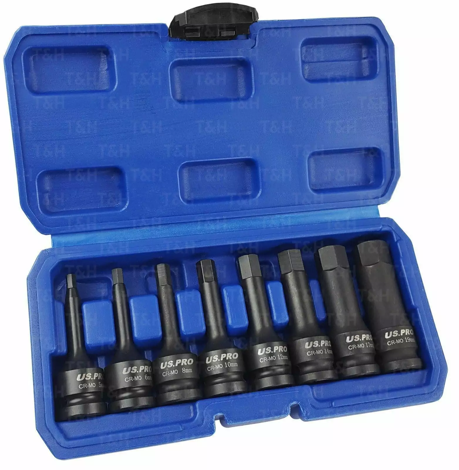 US PRO By BERGEN US.PRO TOOLS IMPACT HEX BIT Socket Set 1/2" Dr Impact Allen Keys H5 To H19 8pc 6 US PRO By BERGEN US.PRO TOOLS IMPACT HEX BIT Socket Set 1/2" Dr Impact Allen Keys H5 To H19 8pc - Image 6
