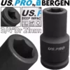 US PRO By BERGEN BERGEN 21mm 3/4" Dr DEEP IMPACT SOCKET 6 Point HEX Long Reach IMPACT SOCKET HD