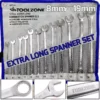 Toolzone EXTRA LONG Spanners 12pc Long Reach Combination Wrench Spanner Set 8-19mm Wrench
