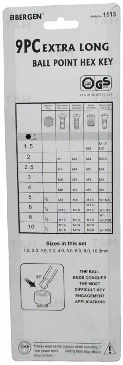 US PRO By BERGEN Extra Long Ball Ended Hex Key Set Long Reach Ball End Allen Keys Tool Set -SOCKET SETS & EXTENSION BARS Sales 866b7f2c 8187 4b52 b2a8 555a8abe1a7a