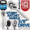 BlueSpot 3/8" Drive 72T Tooth Quick Release Stubby Ratchet Handle 3/8"Dr 72 Tooth Socket