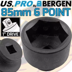 85mm 1" Drive Impact Socket 6 Point Deep Socket Hex Shaped US PRO By BERGEN