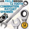 US PRO By BERGEN US PRO 30mm Ratchet Spanner 72 Tooth Ratchet Comb Spanner Open & Ring End Wrench