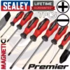 SEALEY Phillips & Slotted Magnetic 7 Piece Screwdriver Set