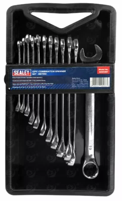 SEALEY 12 Piece Combination Spanner Set 8mm - 19mm -SOCKET SETS & EXTENSION BARS Sales 8ef4b8e4 6121 4422 bbdc b86c8e830d5f