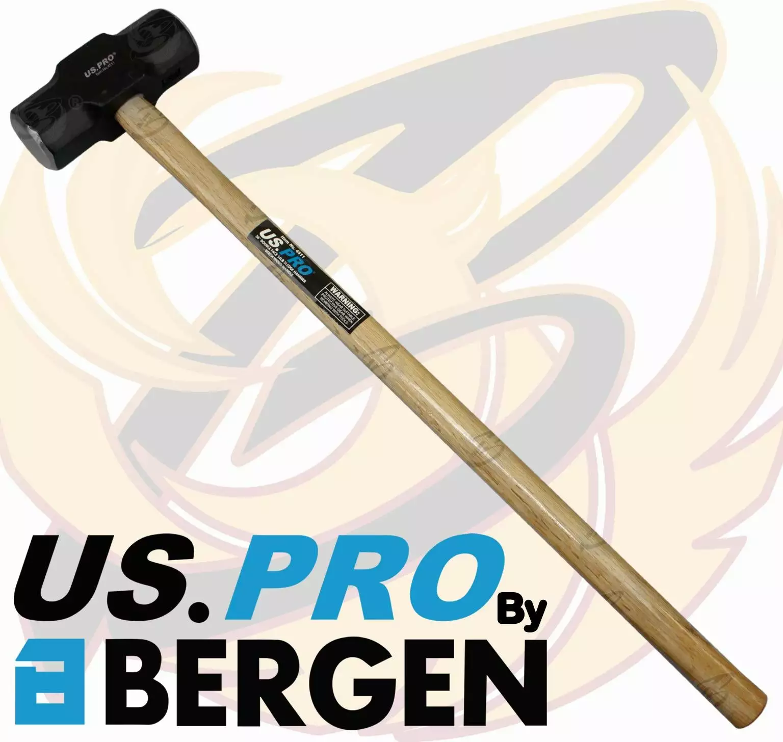 US PRO By BERGEN US.PRO By BERGEN 10lbs 3ft Sledge Hammer 4.5kg BEECHWOOD Handle 36 Inch Sledge Hammer 3 US PRO By BERGEN US.PRO By BERGEN 10lbs 3ft Sledge Hammer 4.5kg BEECHWOOD Handle 36 Inch Sledge Hammer - Image 3
